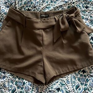 Express Olive Shorts with Sash